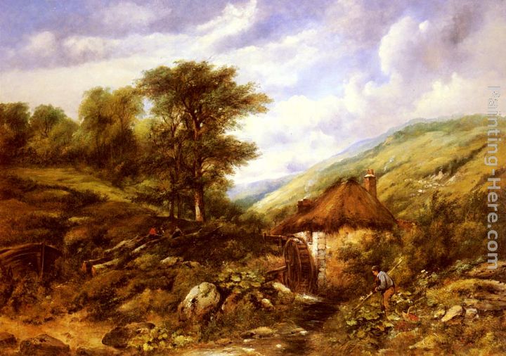 An Overshot Mill In A Wooded Valley painting - Frederick William Watts An Overshot Mill In A Wooded Valley art painting
